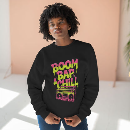 Retro Boombox Sweatshirt, Unisex Crewneck, Chill Vibes, Perfect Gift, Music Lover Apparel, Hip Hop Sweatshirt