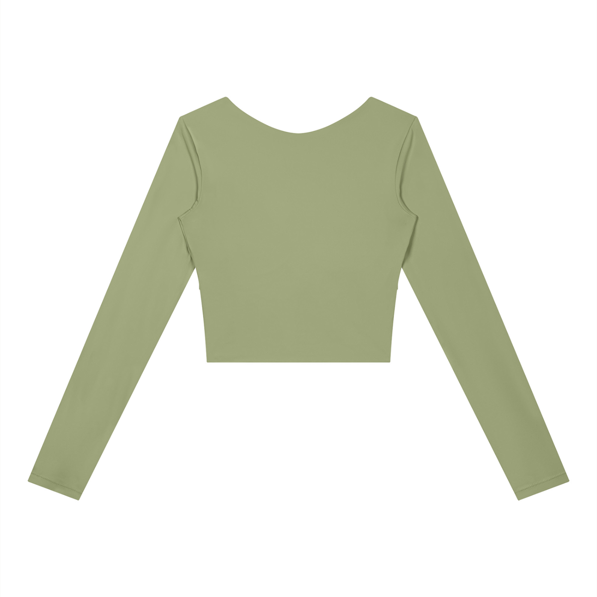 Block Long-Sleeve Crop Top, women's activewear, view 4