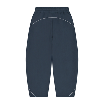 Essential Piping Barrel Leg Sweatpants, unisex streetwear, view 4