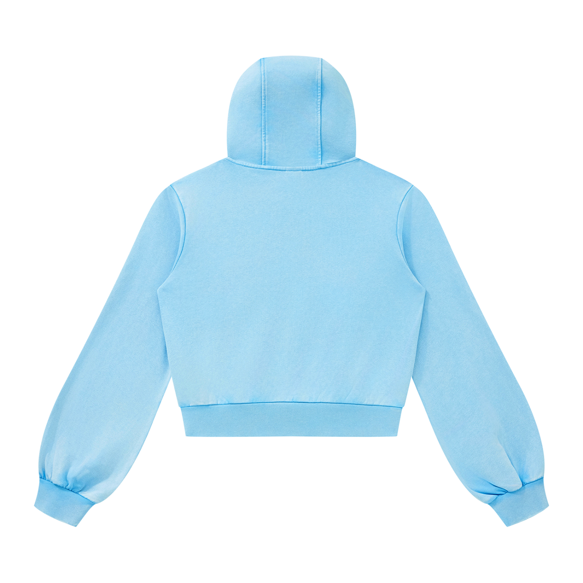 Vintage Wash Cropped Zip Hoodie, women's streetwear, view 2