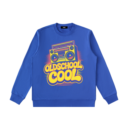 OldSchoolCool Retro Crewneck Sweatshirt in Royal Blue, unisex streetwear