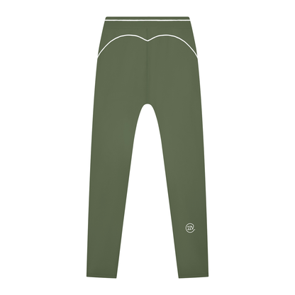 Stride Topstitch Leggings in Gray Green, women's activewear