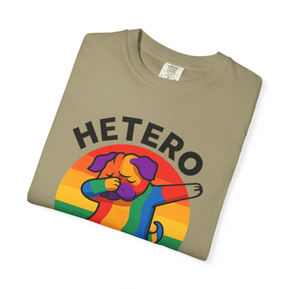 Colorful Unisex Graphic T-Shirt with Hetero Flexible Dog Design