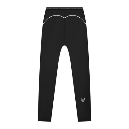 Stride Topstitch Leggings in Black, women's activewear
