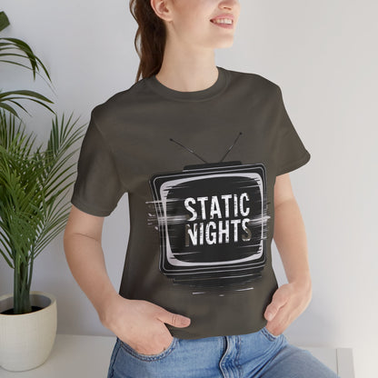 Static Nights Retro TV Unisex Tee