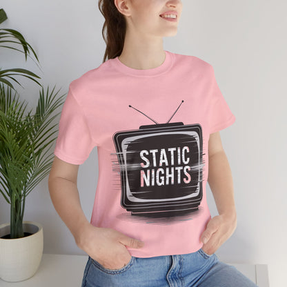 Static Nights Retro TV Unisex Tee