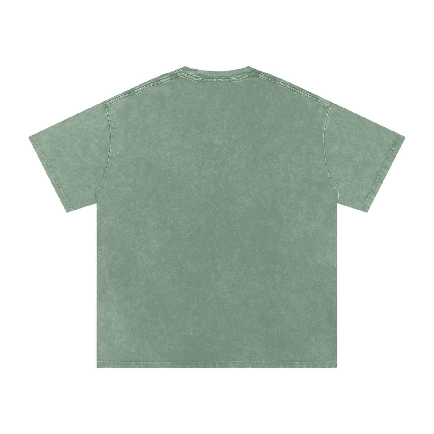 Snow Washed Oversized Cotton T-Shirt in green with soft breathable fabric and loose fit for casual wear