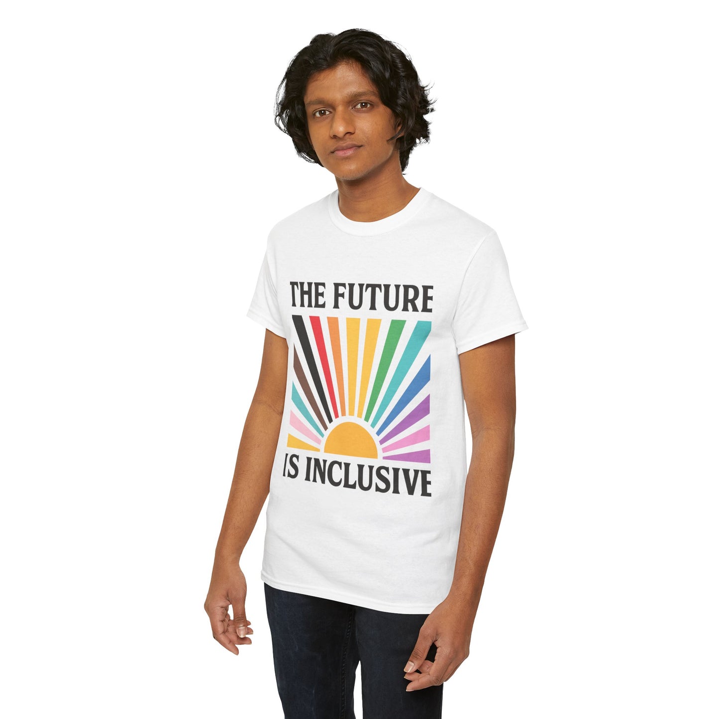 Inclusive Future Unisex Heavy Cotton Tee, Rainbow Shirt, Equality Advocate Tee, Social Justice Apparel, Gifts for Activists