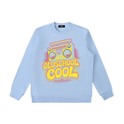 OldSchoolCool Retro Crewneck Sweatshirt in Sky Blue, unisex streetwear