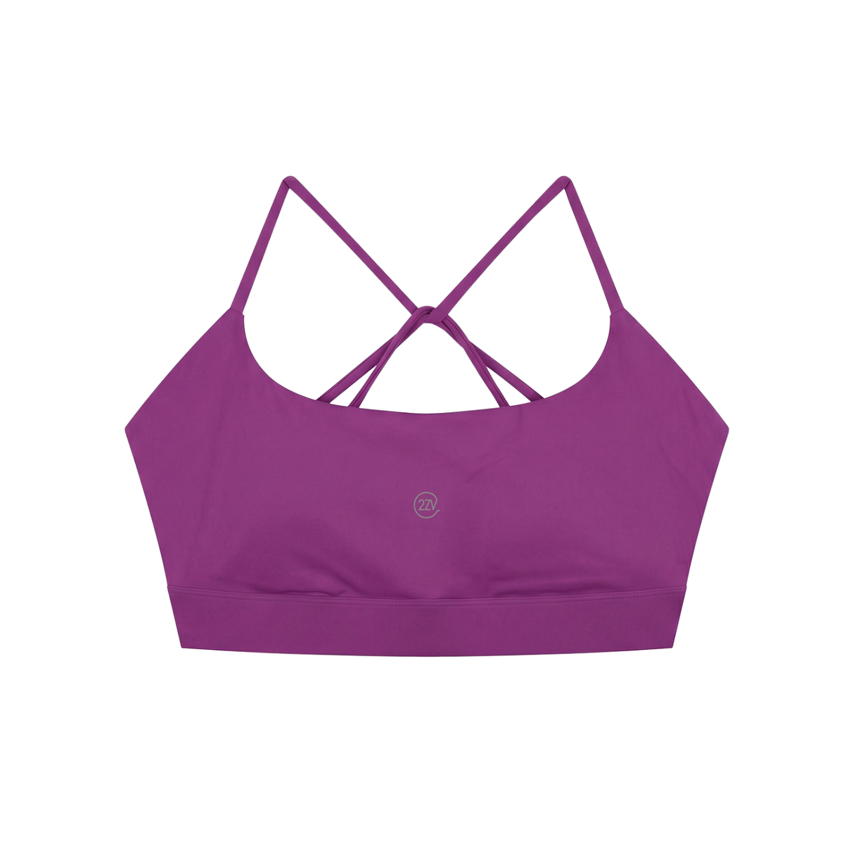 Tandem Strappy Back Sports Bra in Purple, women's activewear