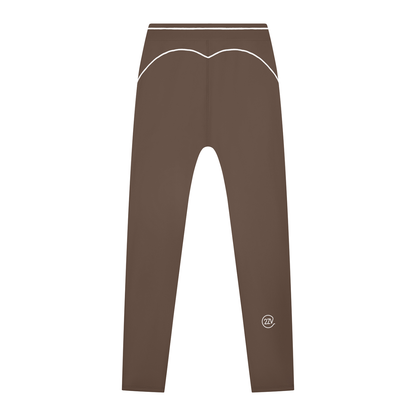 Stride Topstitch Leggings in Coffee, women's activewear