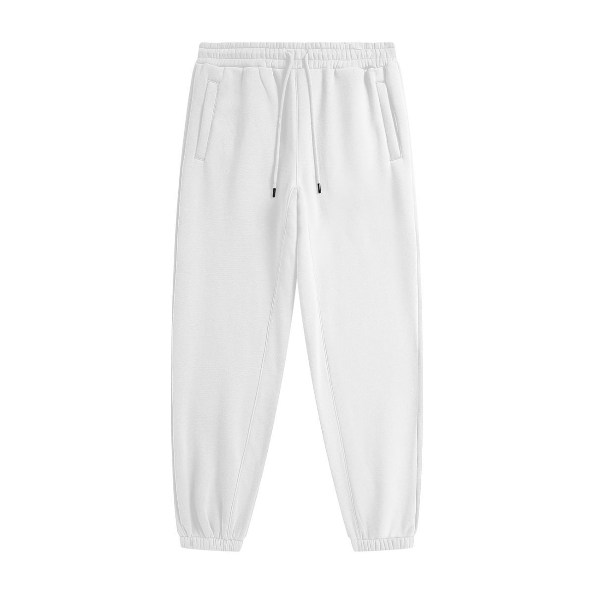 Essential Heavyweight Fleece Joggers in White, unisex streetwear