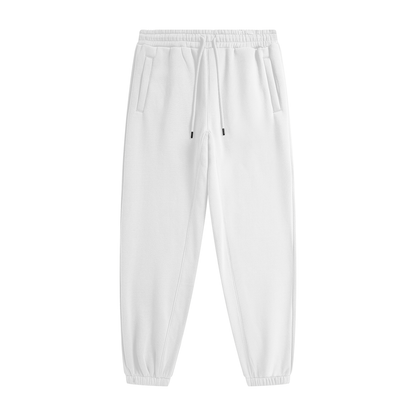 Essential Heavyweight Fleece Joggers in White, unisex streetwear