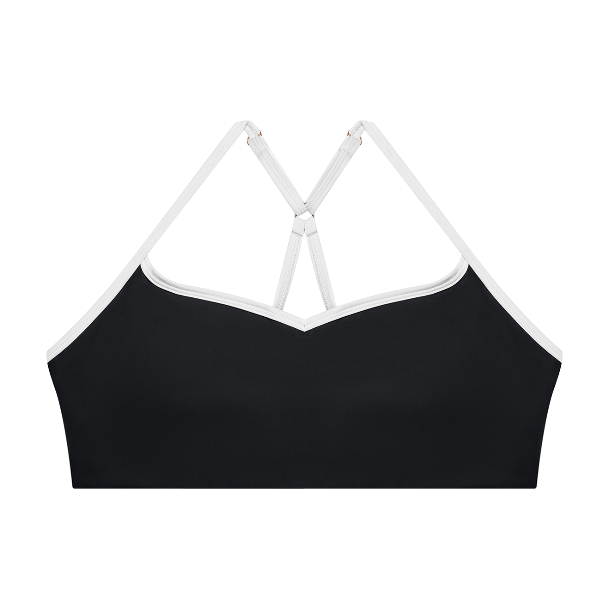 Stride Contrast Sports Bra in Black, women's activewear