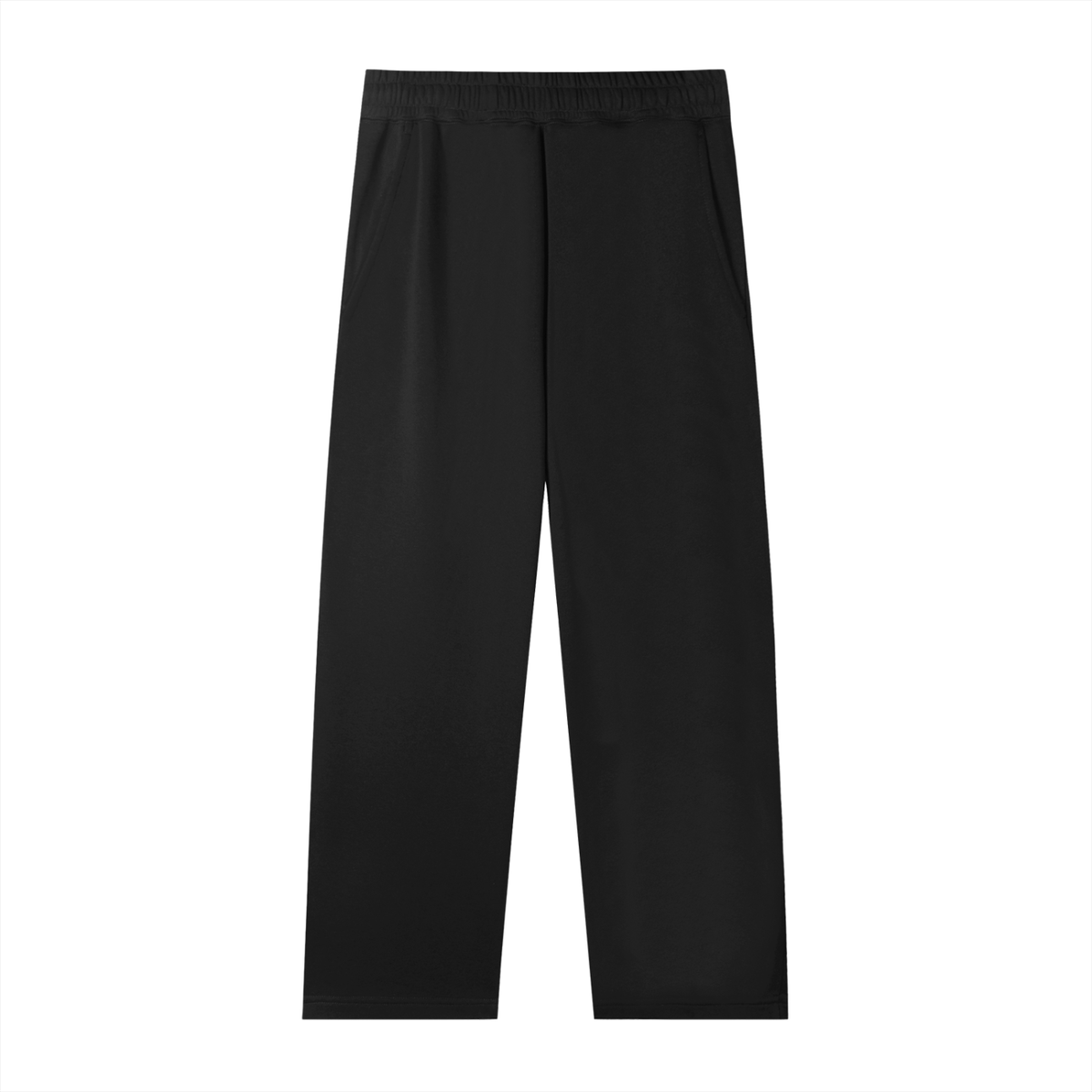 Essential Straight-Leg Sweatpants in Black, unisex streetwear