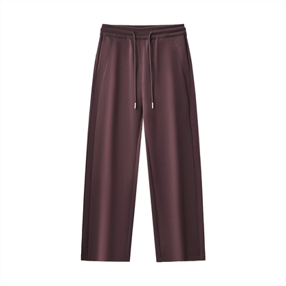 I Can Do Hard Things Set Straight-Leg Sweatpants in Dark Reddish Purple, women's streetwear