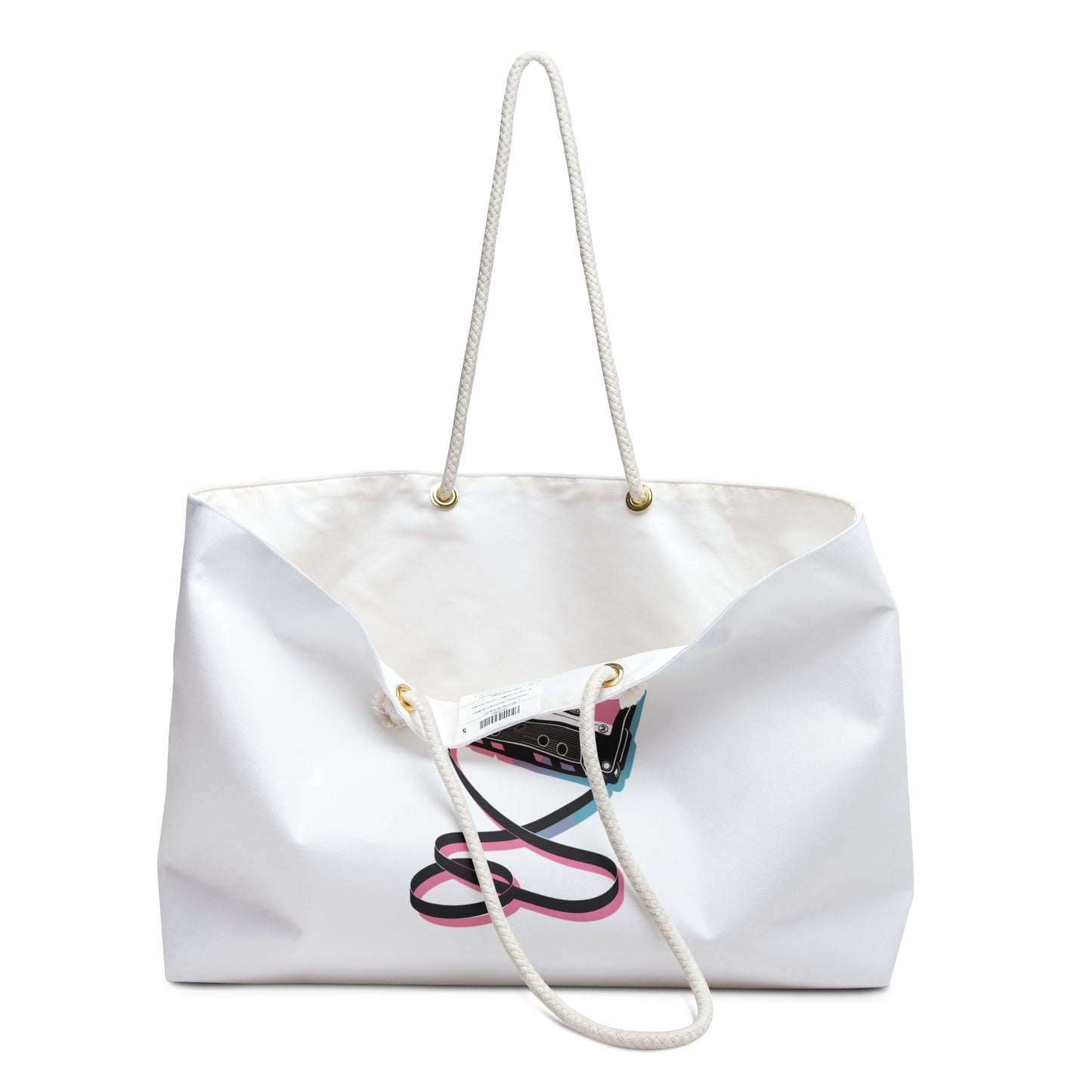 Retro Mixtape Weekender Bag | Casual Tote for Travel, Beach, Gym, Gifts for Music Lovers, Summer Adventure Essential