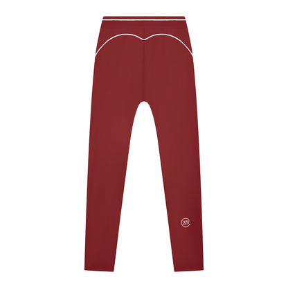 Stride Topstitch Leggings in Red, women's activewear