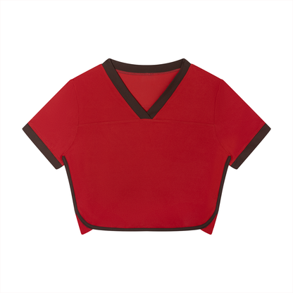 Stride V-Neck Ringer Tee, women's activewear, view 3