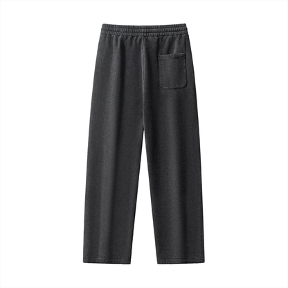 Frayed Wash Fleece Sweatpants, unisex streetwear