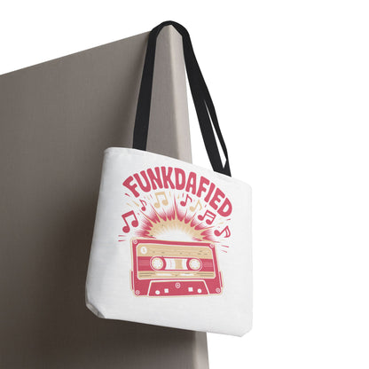 Funkdafied Tote Bag - Retro Music Vibe, Fun Gift for Music Lovers, Perfect for Festivals, Shopping, Beach Days, Bachelorette Party