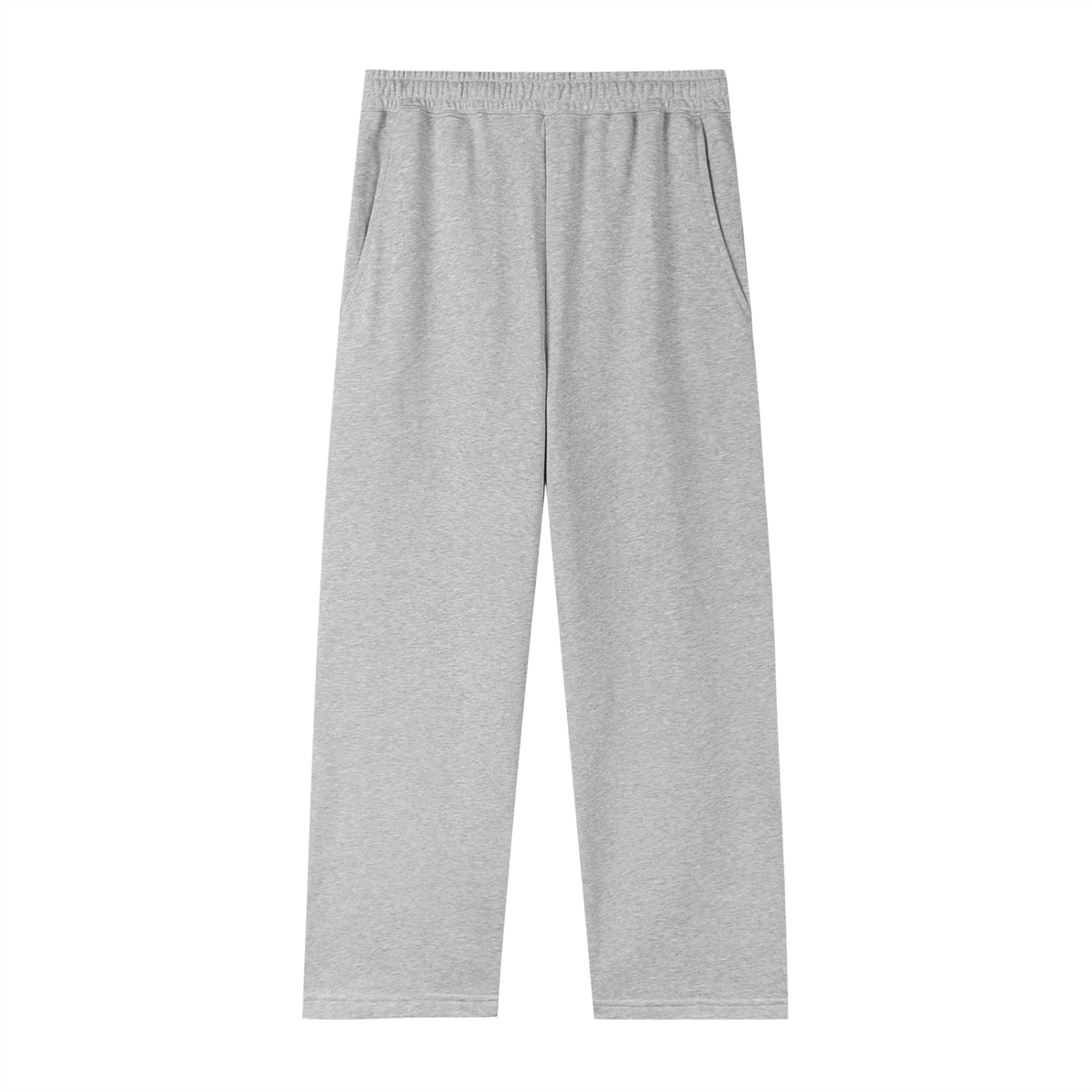 Essential Straight-Leg Sweatpants in Flower Gray, unisex streetwear