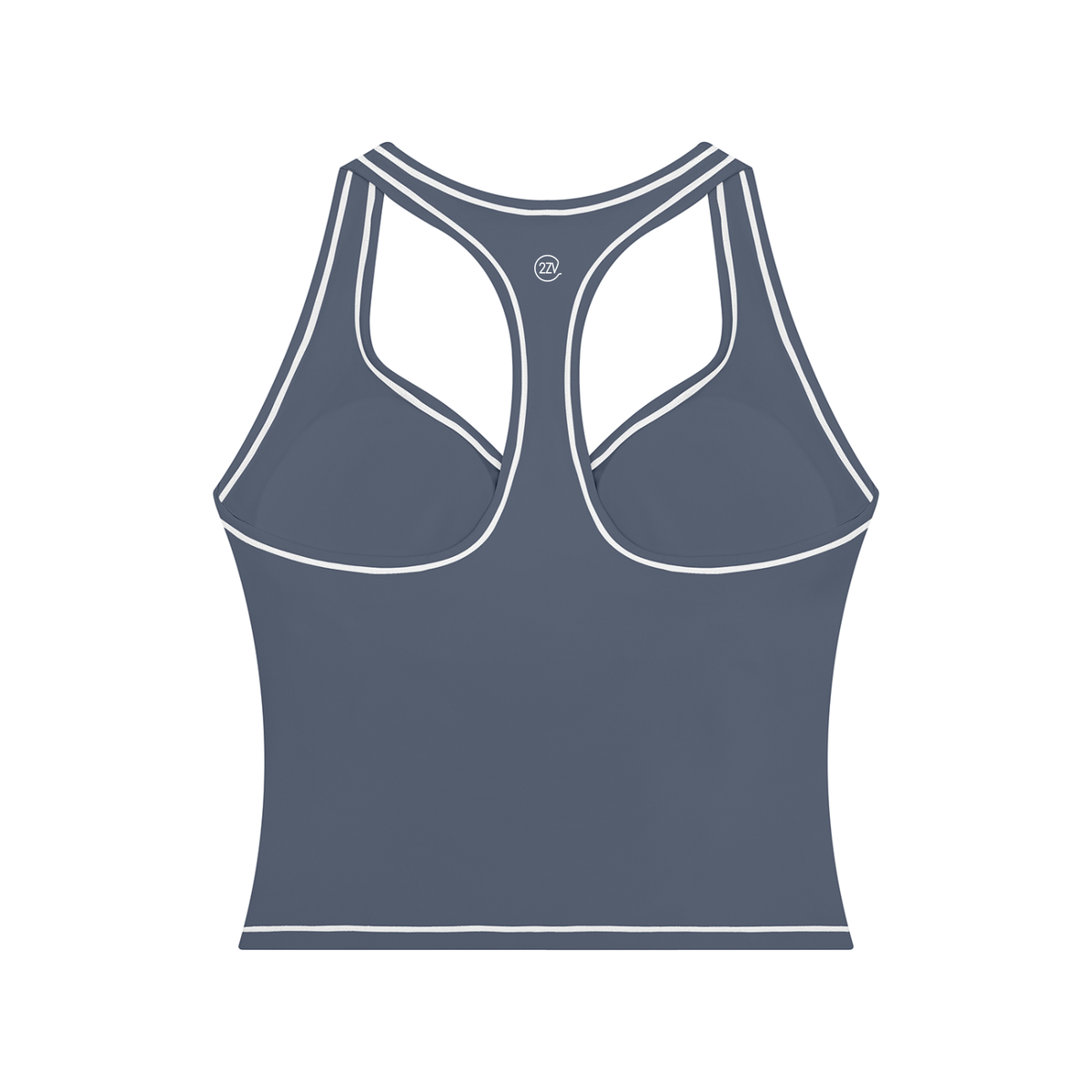 Stride Topstitch Crop Tank in Haze Blue, women's activewear