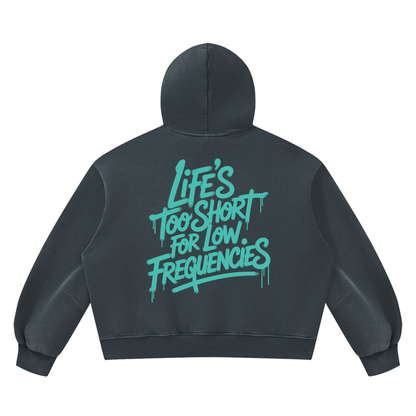 Low Frequencies Vintage Wash Hoodie, unisex streetwear, view 14
