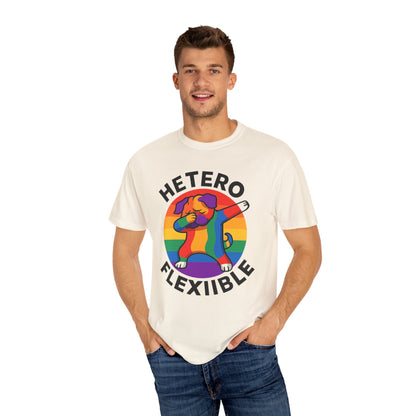 Colorful Unisex Graphic T-Shirt with Hetero Flexible Dog Design