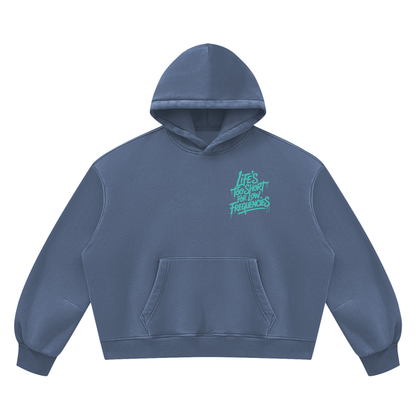 Low Frequencies Vintage Wash Hoodie in Washed Blue, unisex streetwear