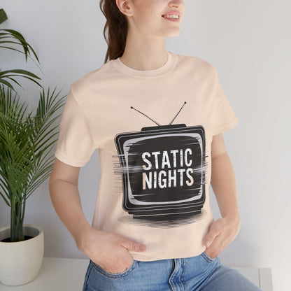 Static Nights Retro TV Unisex Tee