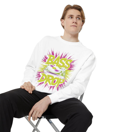 Bass Drop Unisex Sweatshirt | Perfect for Music Lovers, DJs, Raves, or Casual Streetwear | Hip Hop Style, Party Gear, Gift for Her/Him