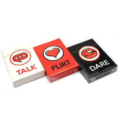 Three-in-one couple card board game in English