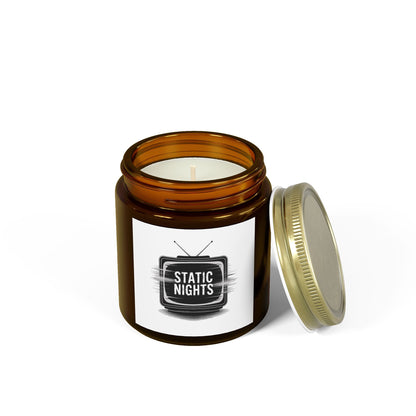 Static Nights Scented Candle - Cozy Home Decor, Relaxing Gift, Aromatherapy Candle, USB TV Vibe, Modern Home Fragrance