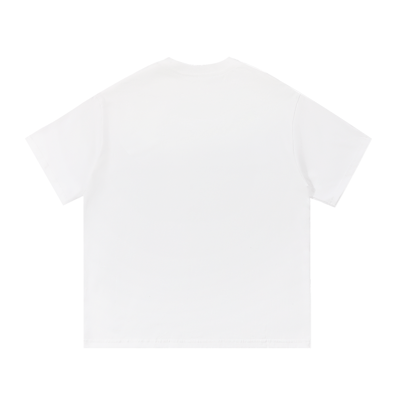 White Essential Cotton T Shirt back view, soft breathable casual unisex tee with regular fit and round neck.