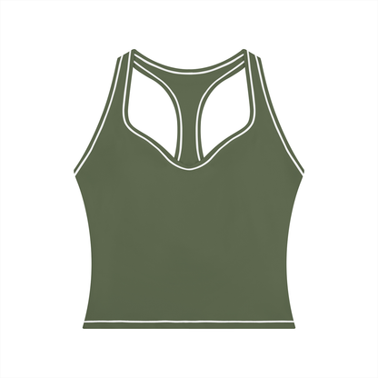 Stride Topstitch Crop Tank, women's activewear, view 6