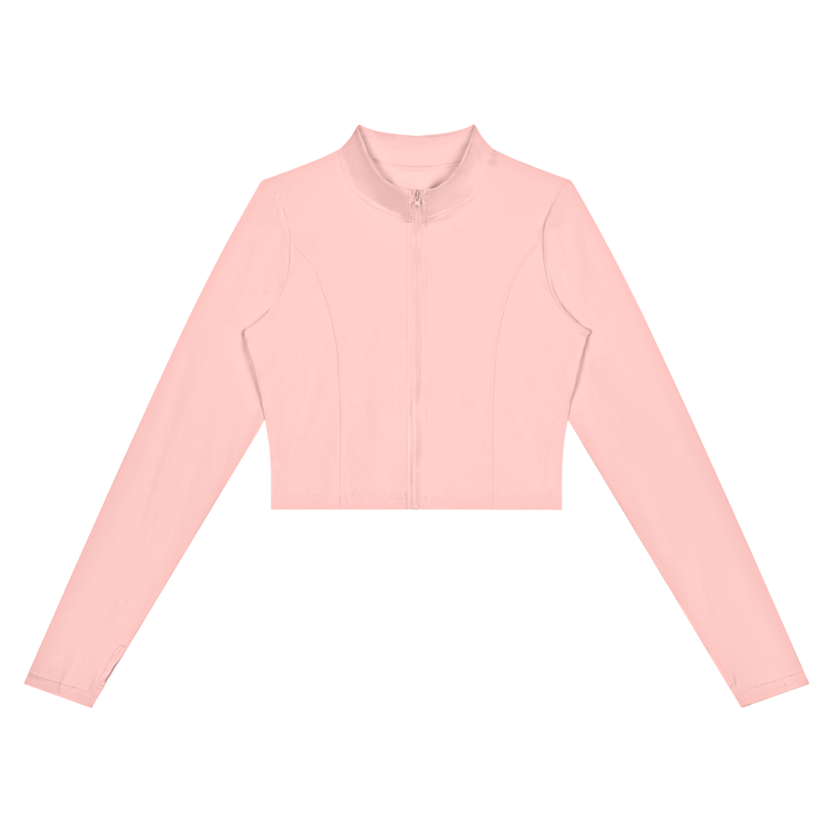 Tandem Cropped Zip Jacket in Pink, women's activewear