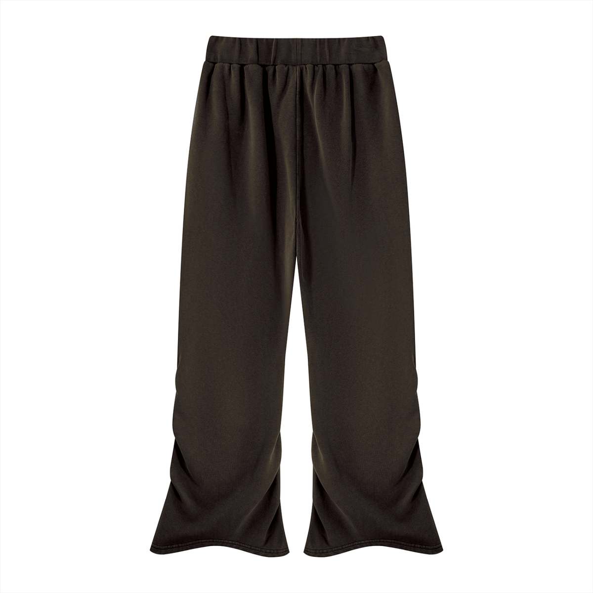 Vintage Wash Ruched Flare Sweatpants, women's streetwear, view 3