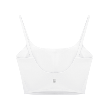 Tandem Essential Sports Bra in White, women's activewear