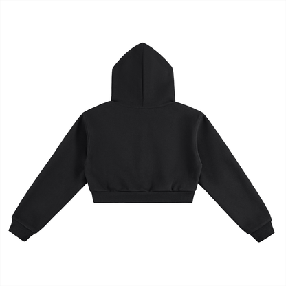 Strong Women Do Hard Things Cropped Hoodie, women's streetwear, view 3