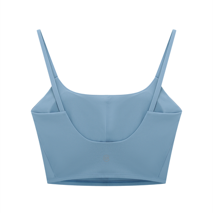 Tandem Essential Sports Bra in Gray Blue, women's activewear