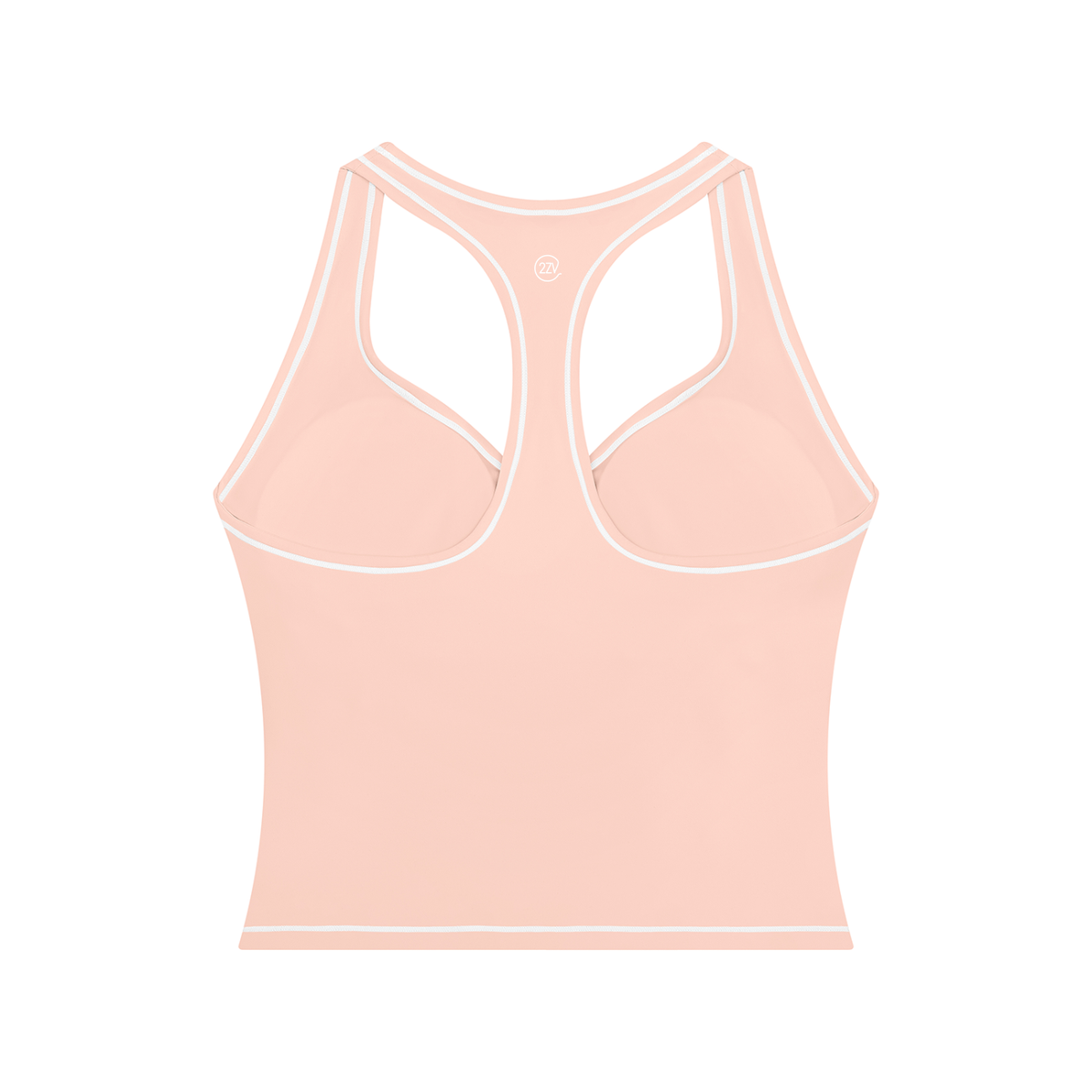 Stride Topstitch Crop Tank in Light Pink, women's activewear