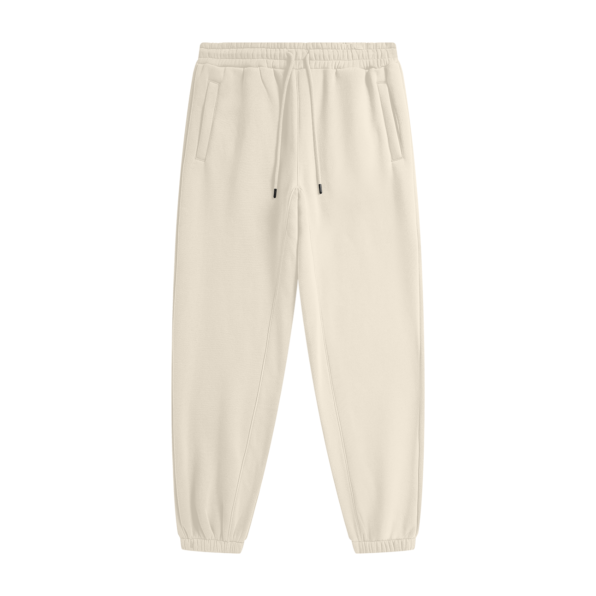 Essential Heavyweight Fleece Joggers in Cream Apricot, unisex streetwear