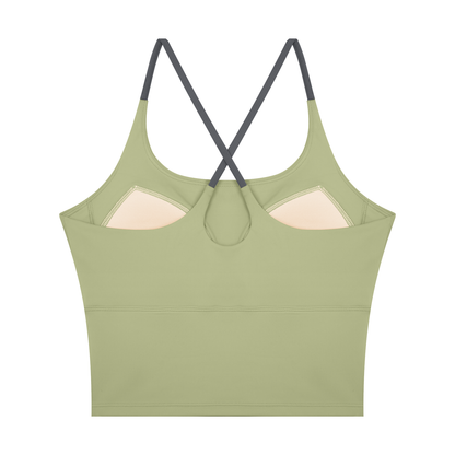 Block Lined Crop Tank, women's activewear, view 8