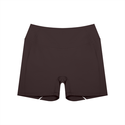 Stride High-Rise Biker Shorts in Brown, women's activewear