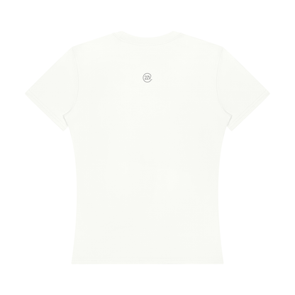Stride Fitted Training Tee in White, women's activewear