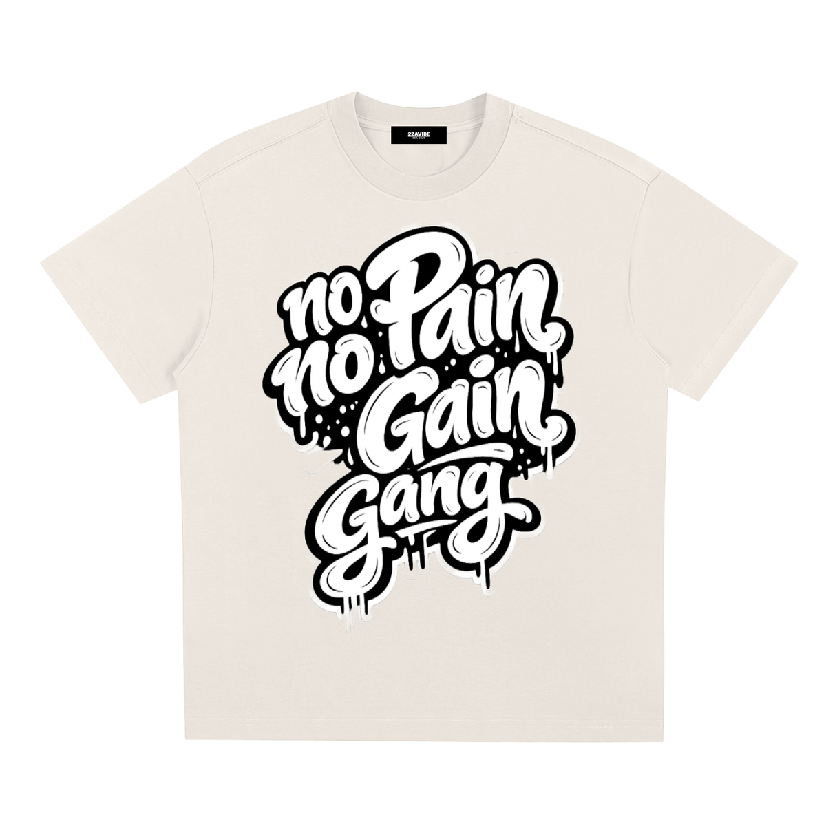 No Pain No Gain Gang Cooling Tee in Apricot, unisex gym wear