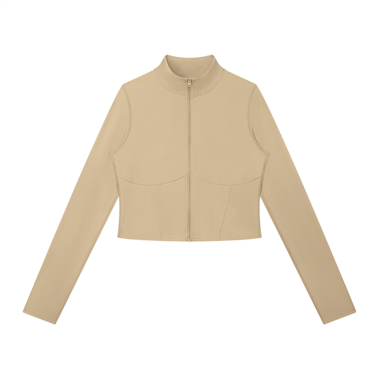 Block Panelled Zip Jacket, women's activewear