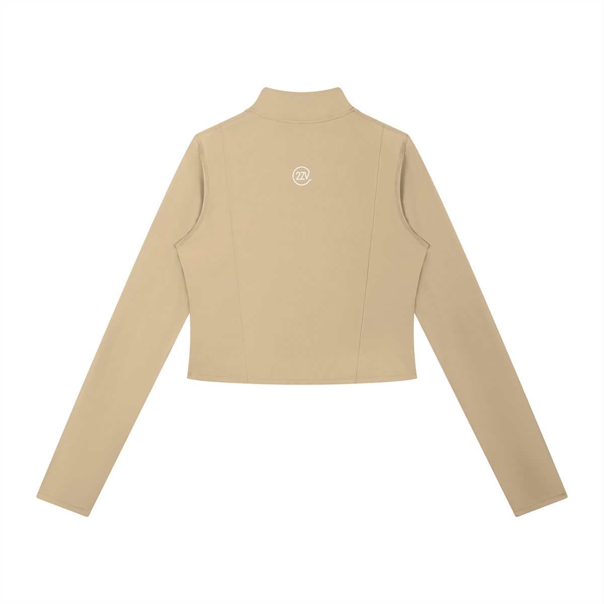 Block Panelled Zip Jacket in Khaki, women's activewear