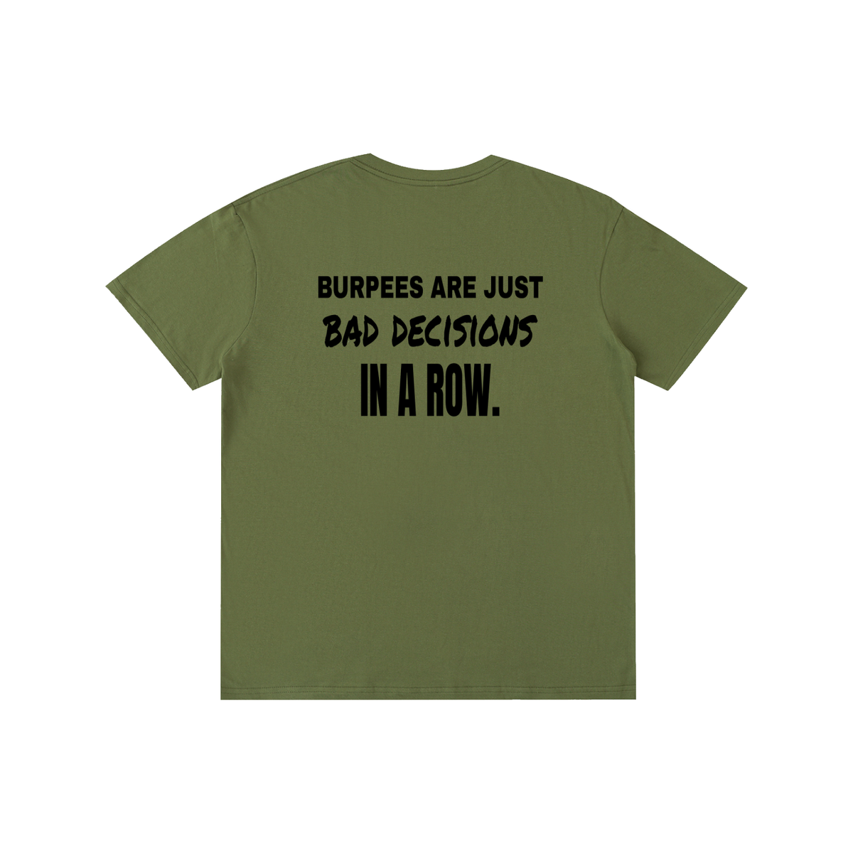 Burpees Are Bad Decisions funny gym t-shirt, unisex, view 9